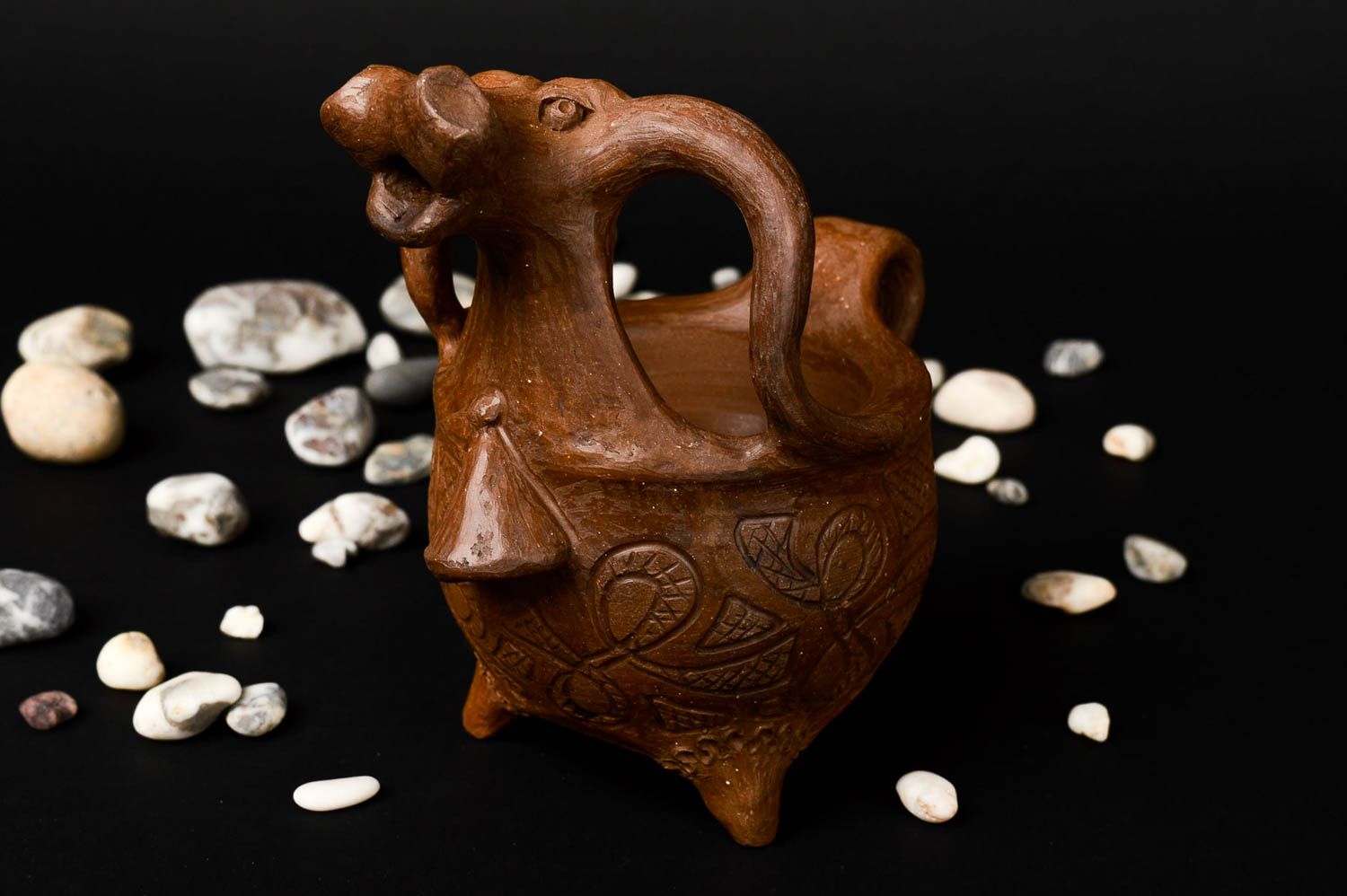 Keramik Geschirr Tee Tasse handmade Flöte aus Ton originelles Geschenk originell foto 1
