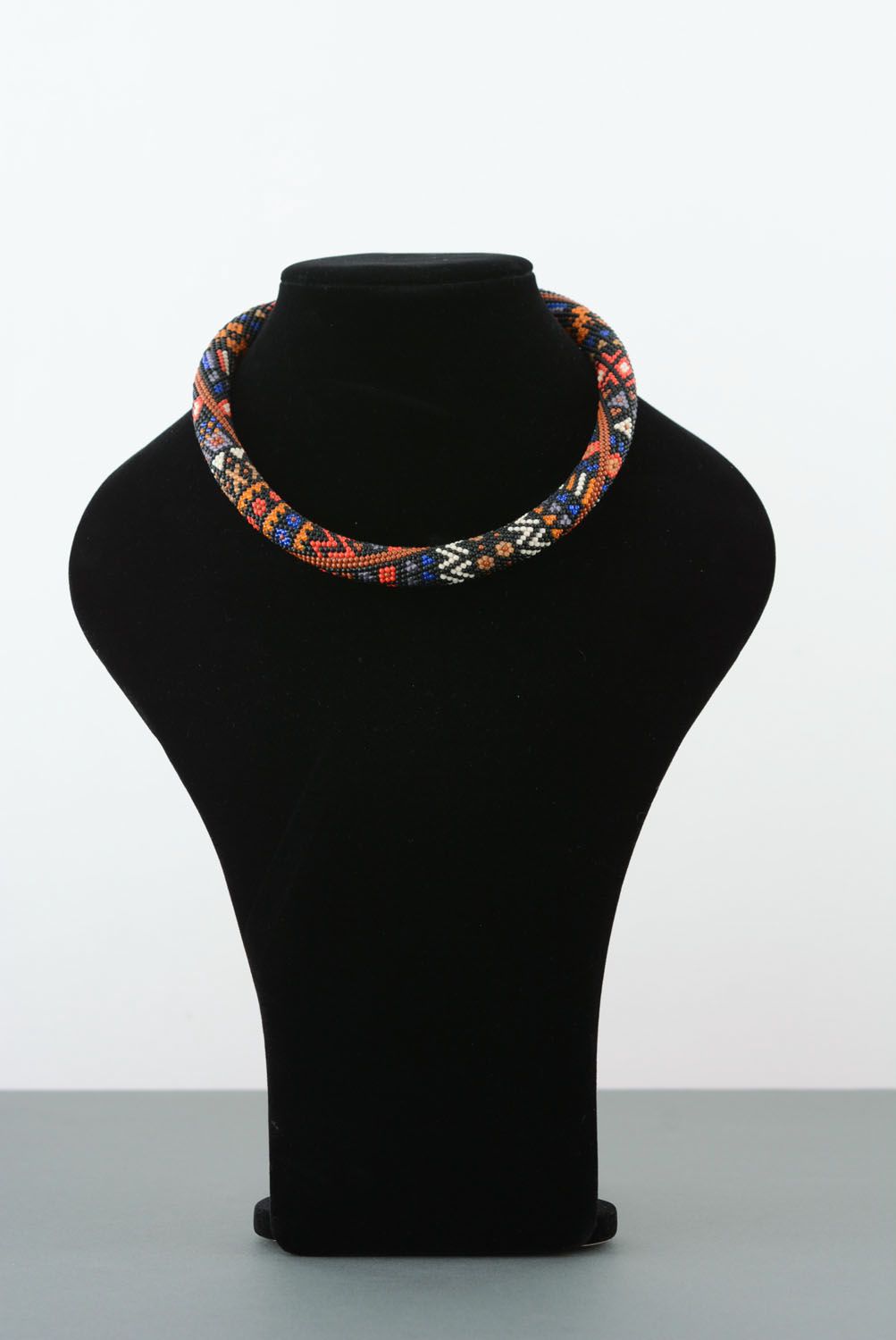 Beaded cord necklace Ethnic photo 2