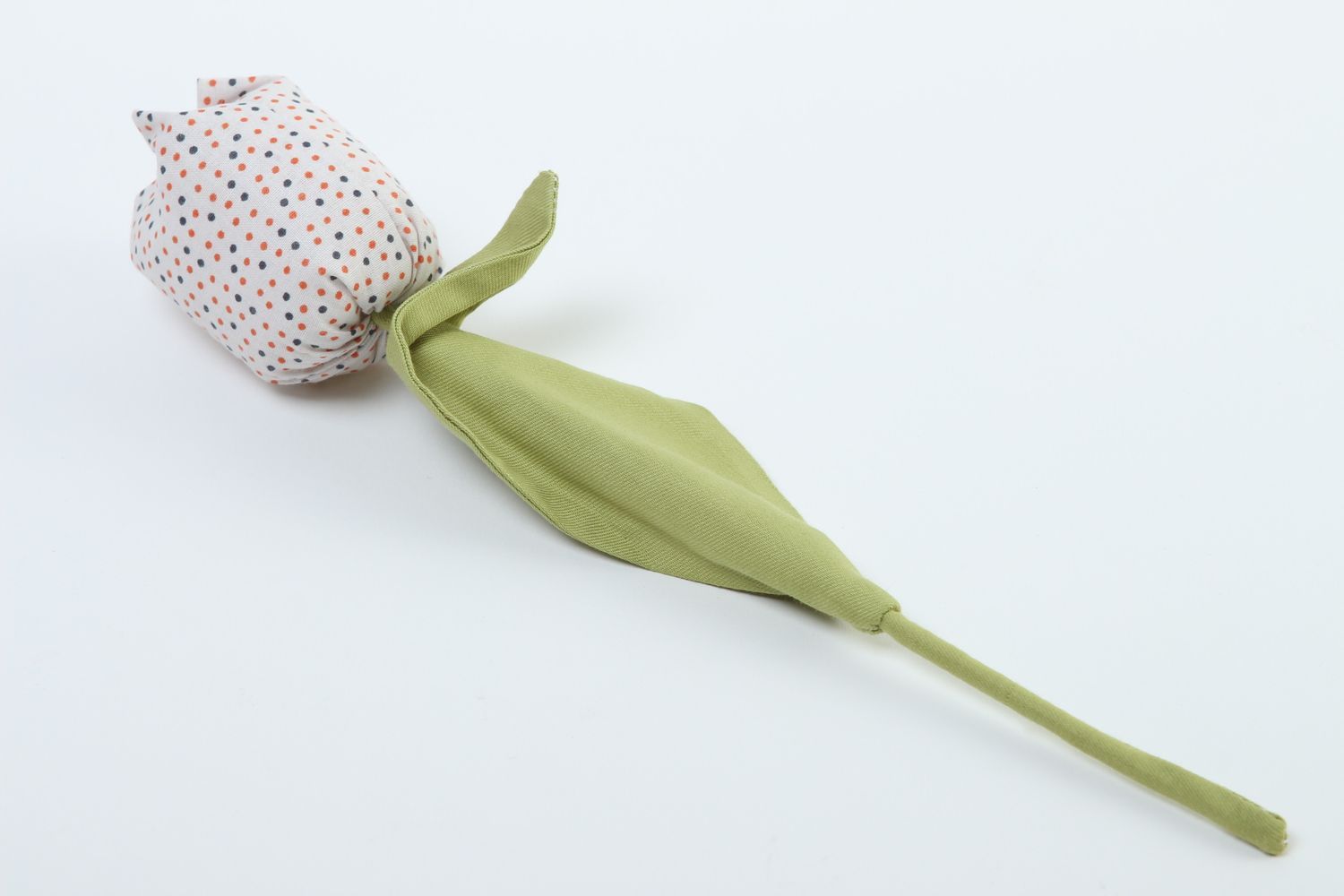 Flor de tela blanca hecha a mano tulipán artificial elemento decorativo foto 5