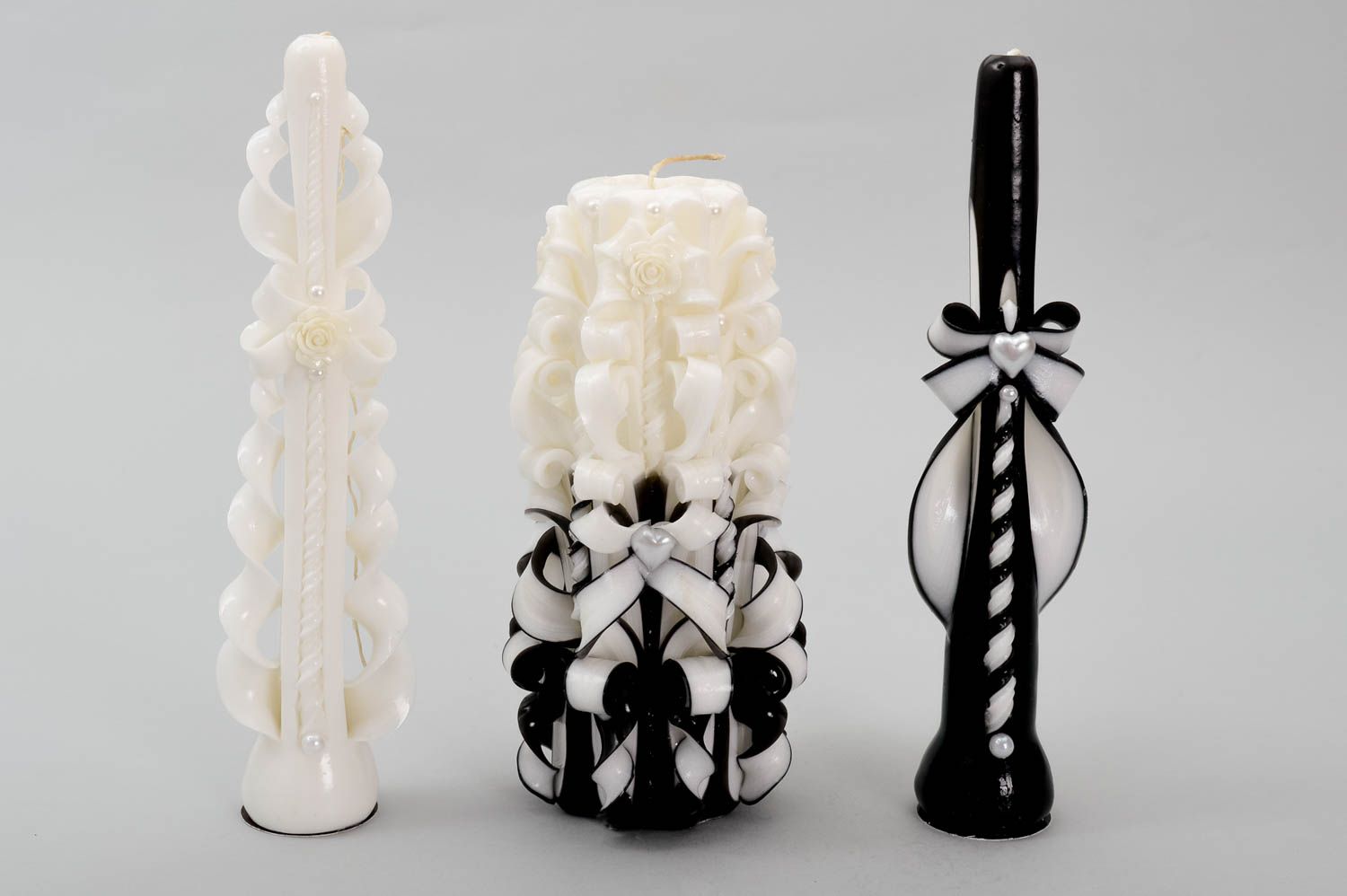 Deko Kerze 2 Stück handmade Kerzen Geschenk Wachs Kerzen Hochzeit Accessoires  foto 3