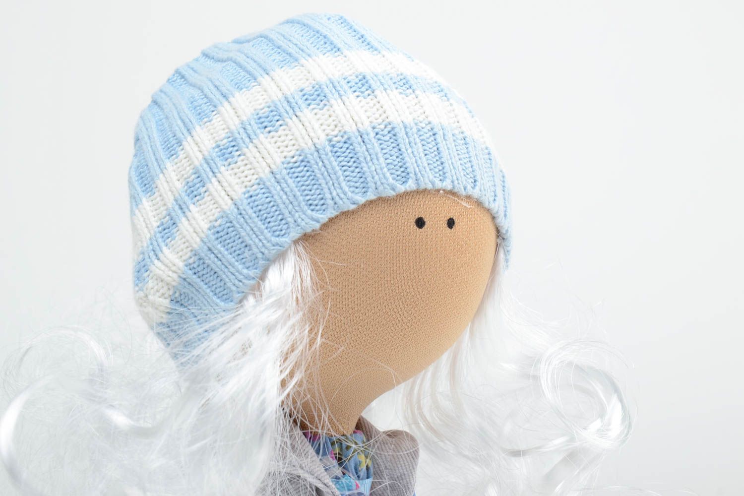 Nette lustige Interieur Puppe handmade aus Stoff für Haus Dekor und für Kleinkinder foto 3