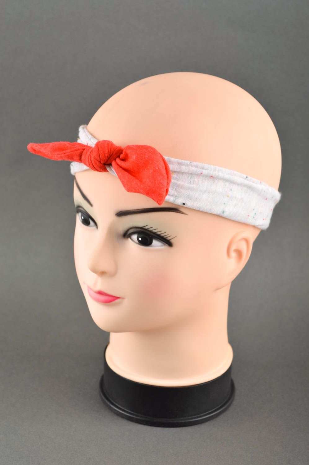 Handmade headband fabric hair accessory unusual head accessory gift for girls photo 1