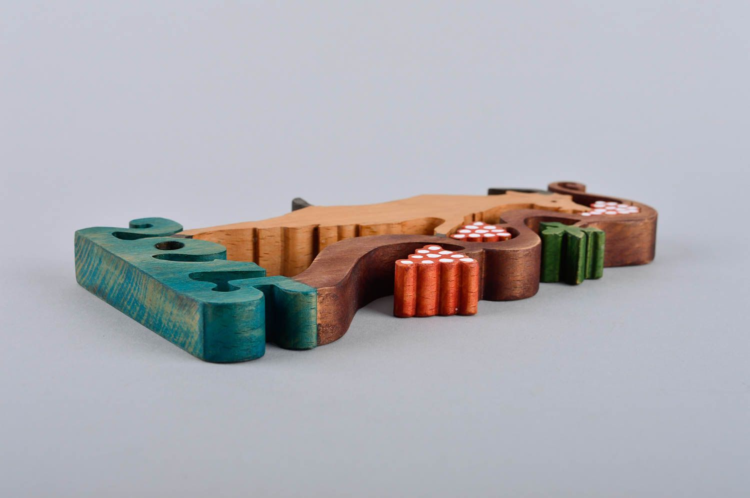 Handmade Spielzeug Holz Geschenk für Kinder Spielzeug aus Holz schöne Ziege foto 4