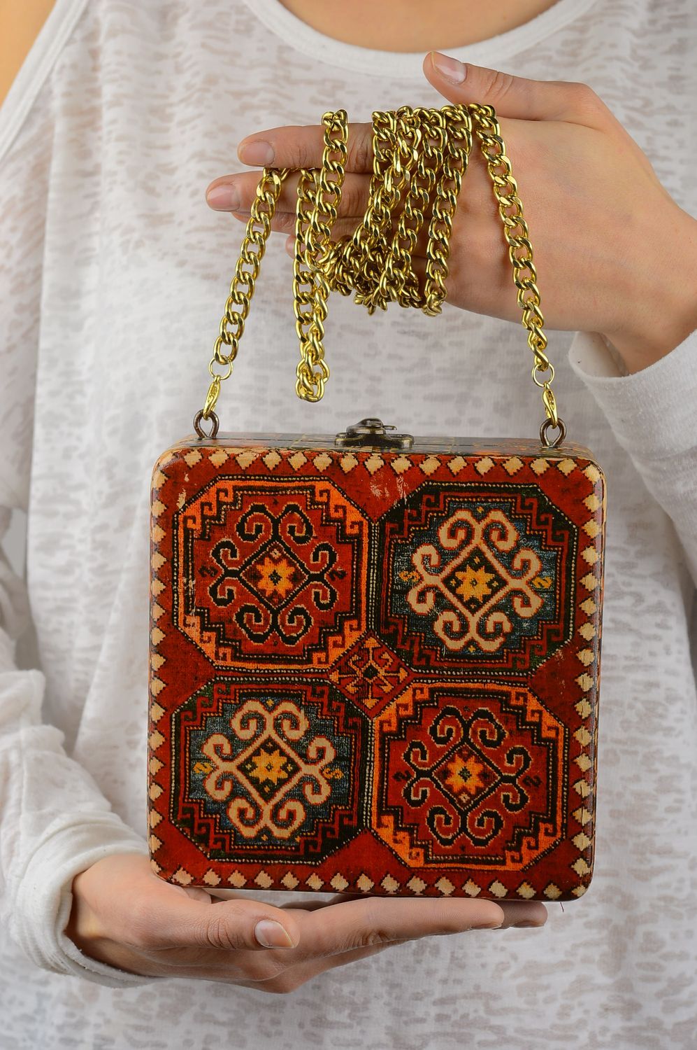 Handmade wooden bag womens handbag fashion accessories luxury bags for girls photo 1