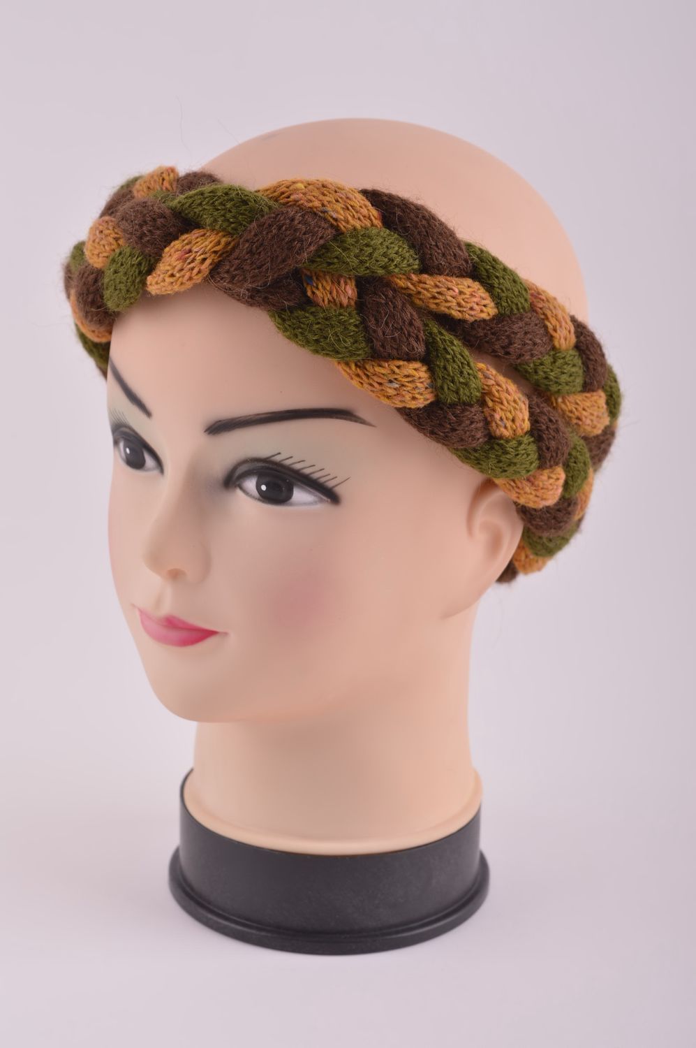 Аксессуар для волос хэнд мэйд повязка на голову ободок на голову на зиму и осень фото 2