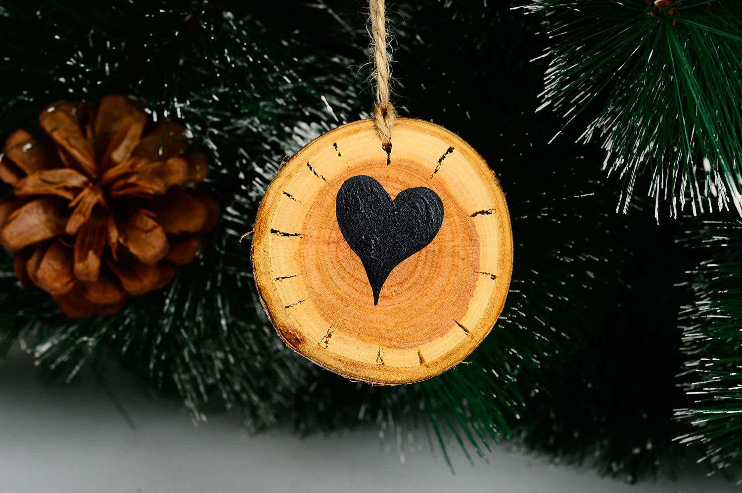 Декор для дома ручной работы новогоднее украшение круглое игрушка на елку фото 1