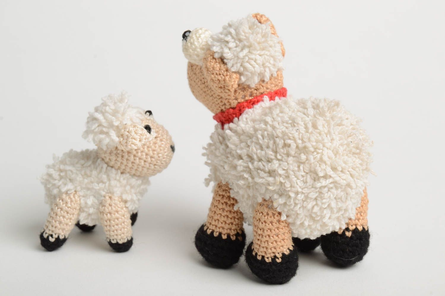 Handmade cute soft toys unusual crocheted sheep textile toys cute toys photo 4