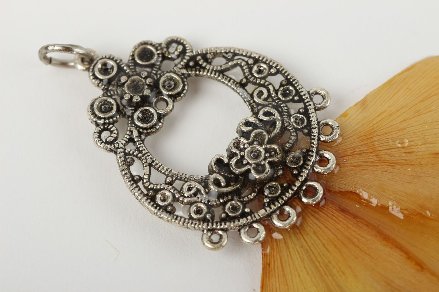 Handmade pendant unusual pendant designer accessory gift ideas epoxy jewelry photo 3