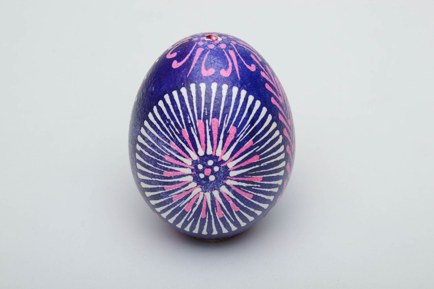 Handmade decorative egg in Lemkiv style photo 2