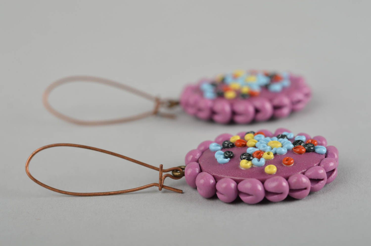Handmade Ohrringe Modeschmuck Ohrhänger Geschenk für Frauen modisch grell foto 1