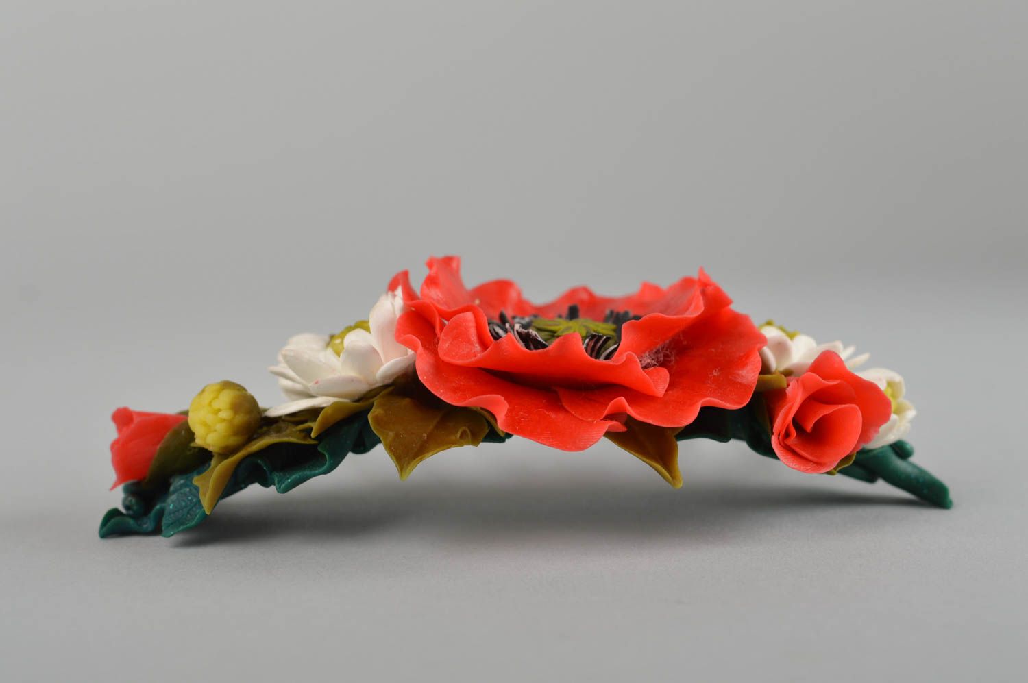 Haar Kamm handmade Haar Accessoire Haarschmuck Blumen originelle Geschenke foto 3