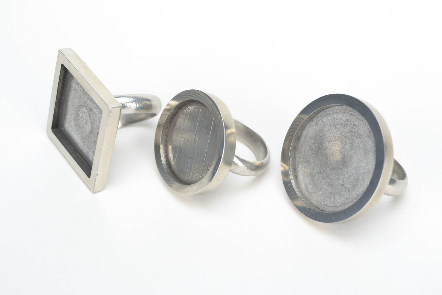 Fornitura para bisutería artesanal para crear anillos de metal 3 piezas foto 2