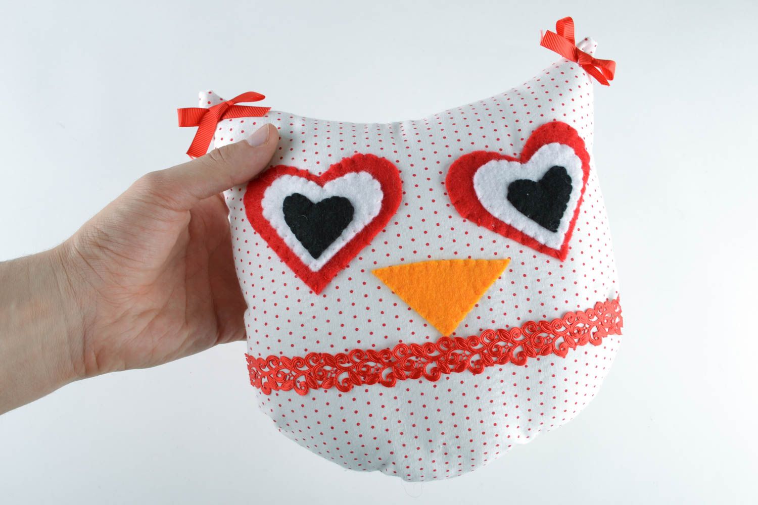 Fabric interior toy in the shape of owl photo 1