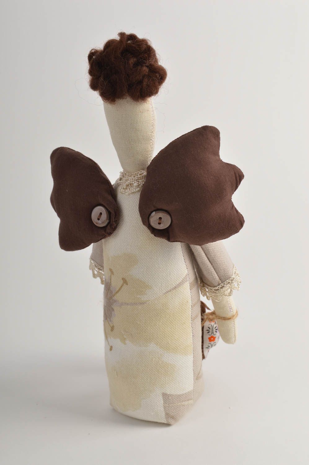 Muñeca artesanal de tela regalo para niñas original decoración de hogar Ángel foto 4