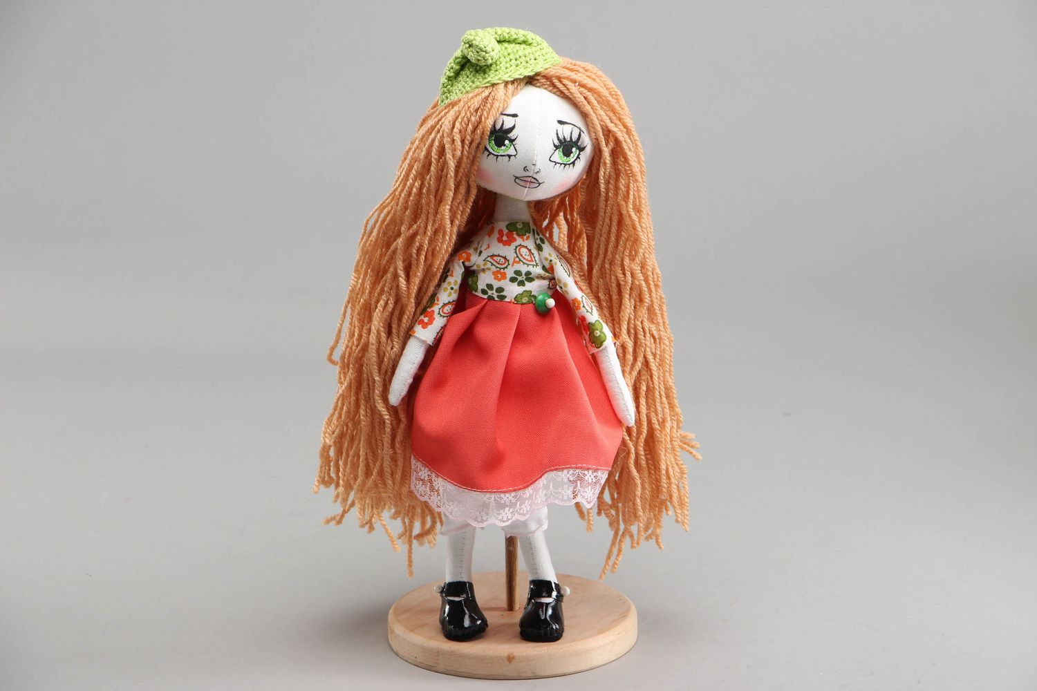 Handmade designer soft doll with long hair photo 1