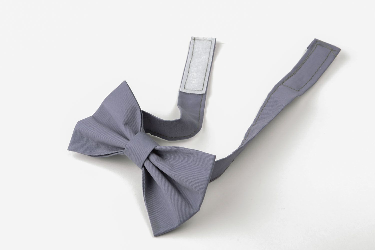 Серый галстук-бабочка для мужчины  фото 3