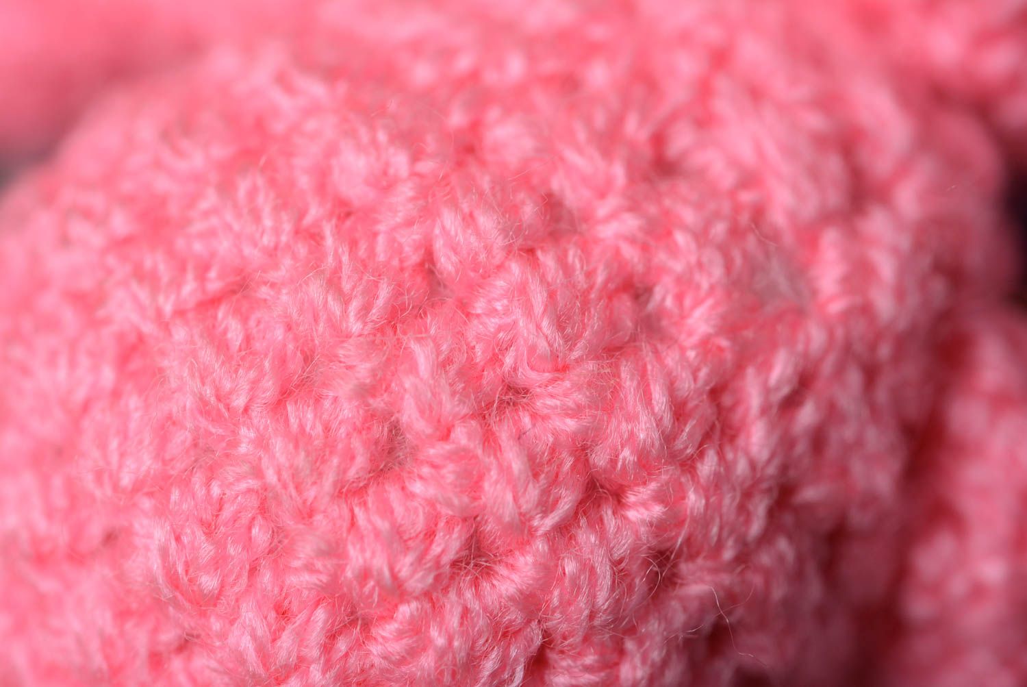 Jouet ours rose Peluche faite main tricotée au crochet petite Cadeau enfant photo 5