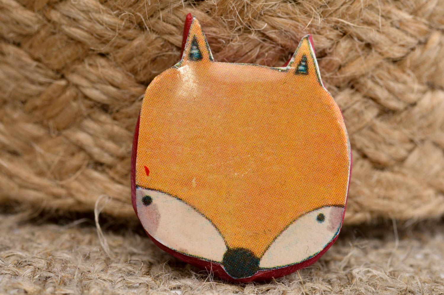 Brosche Modeschmuck handmade Fuchs Brosche Tier modisches Damen Accessoire foto 1