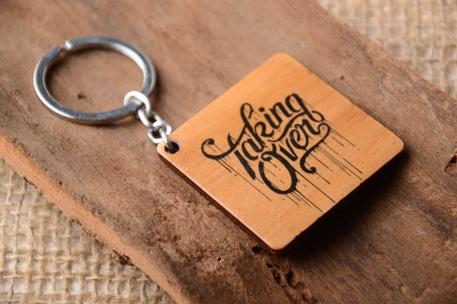 Handmade souvenir keychain for men unusual gift wooden souvenir gift ideas photo 1