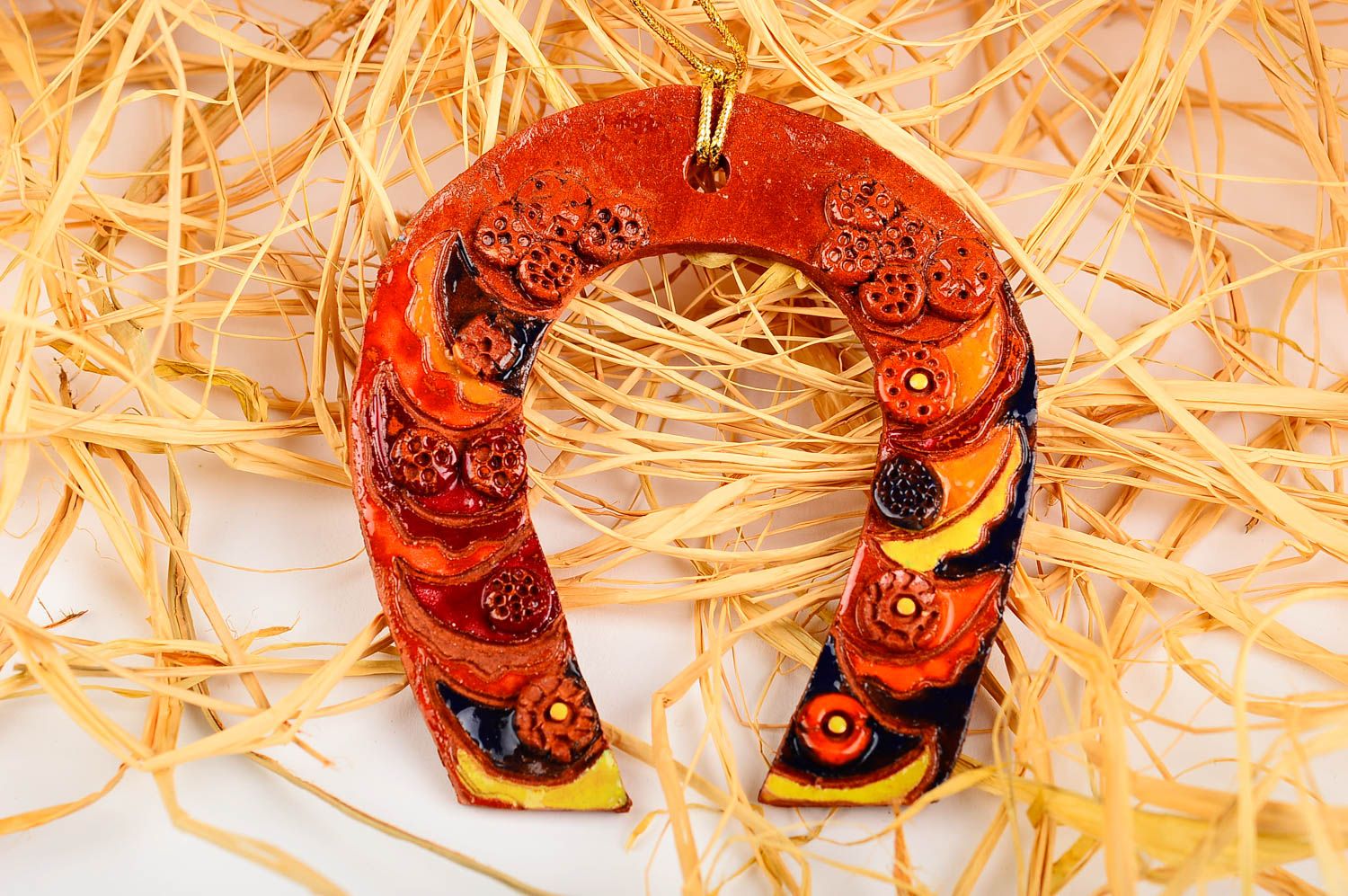 Handmade lovely home amulet designer cute present unusual beautiful horseshoe photo 1