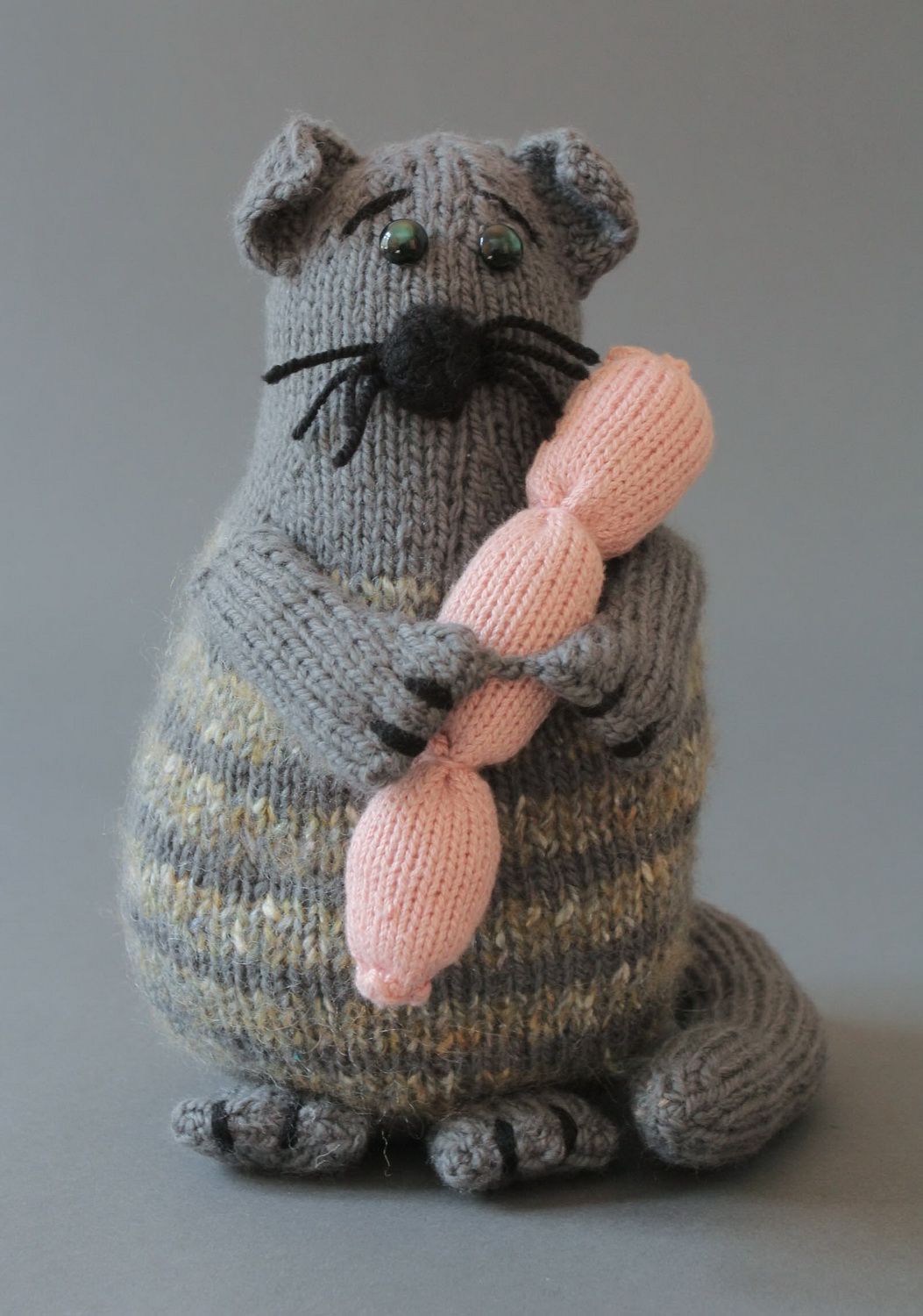 Soft toy Cat with sausages photo 1