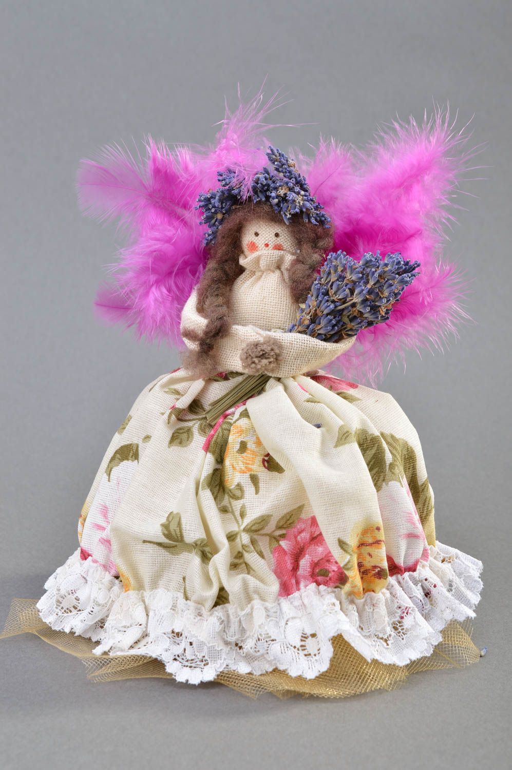 Кукла из ткани кукла ручной работы мягкая кукла для девочки Фея брюнетка фото 3