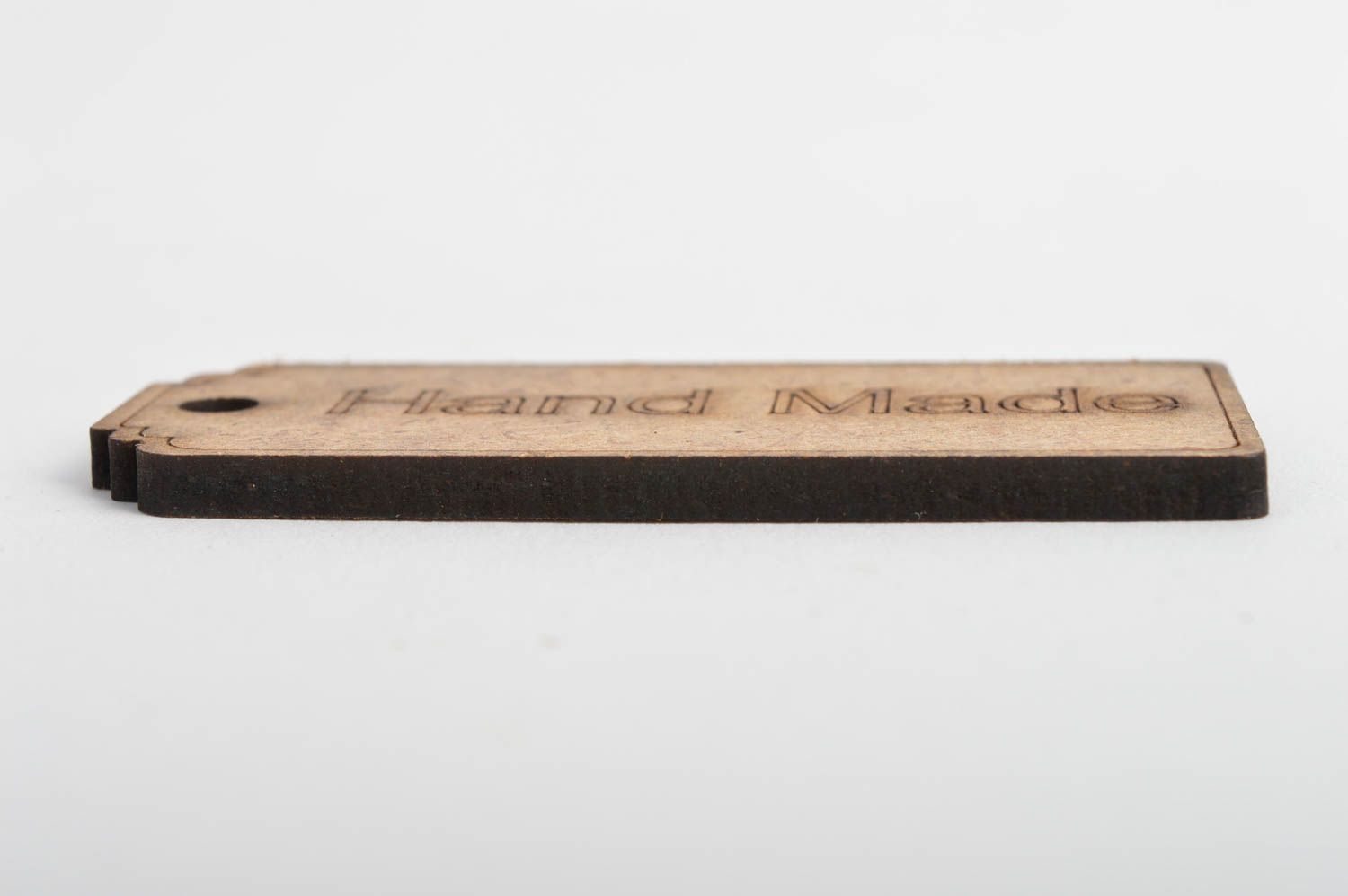 Petite étiquette en bois MDF avec inscription Hand Made faite main pour création photo 5