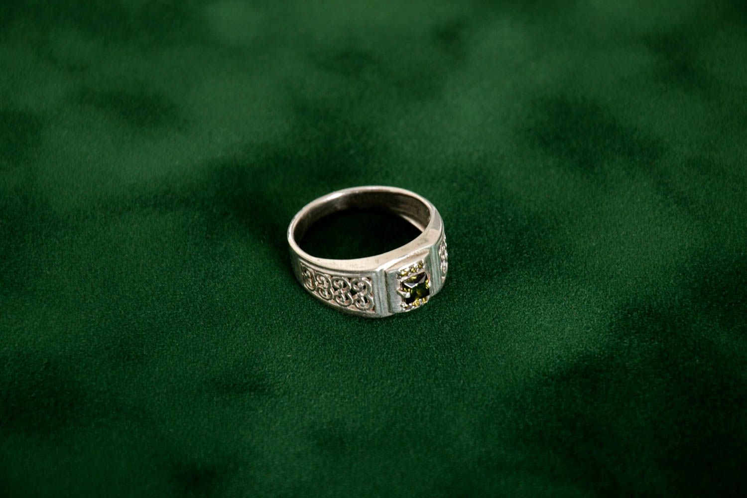 Anillo original hecho a mano bisutería artesanal anillo de plata con piedra foto 1