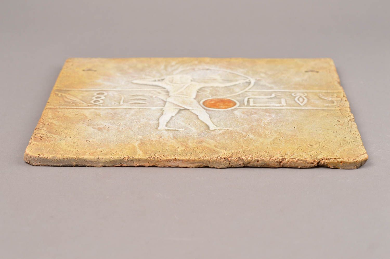 Керамическая плитка ручной работы из глины и шамота египетский Стрелец фото 8
