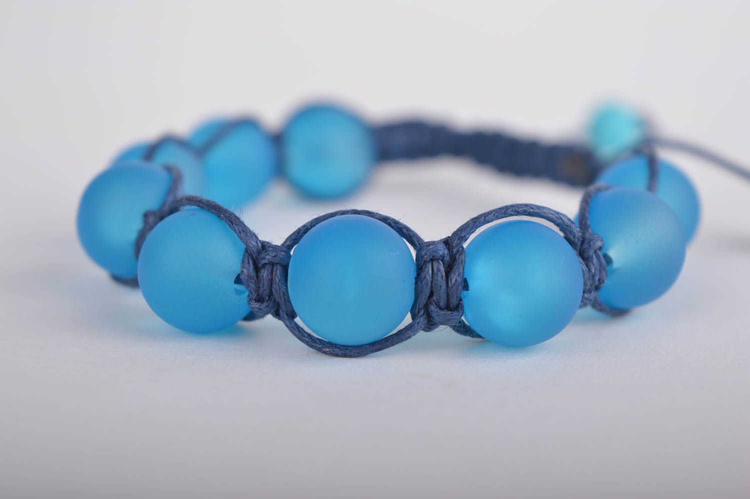 Pulsera original de color azul bisuteria artesanal regalo original para mujer foto 1