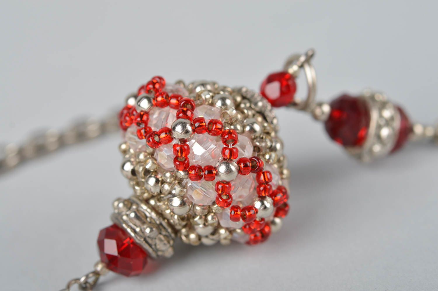 Handmade necklace beaded jewelry pendant necklace designer accessories photo 5