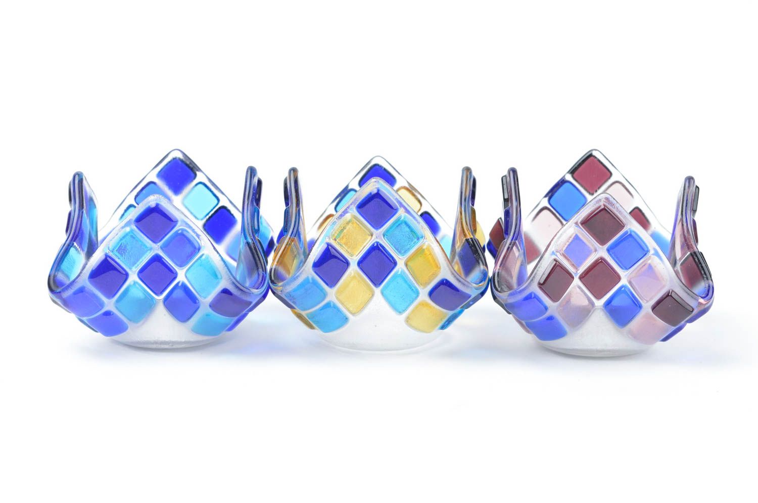 Candeleros de cristal hechos a mano soporte para velas decoración de interior foto 2
