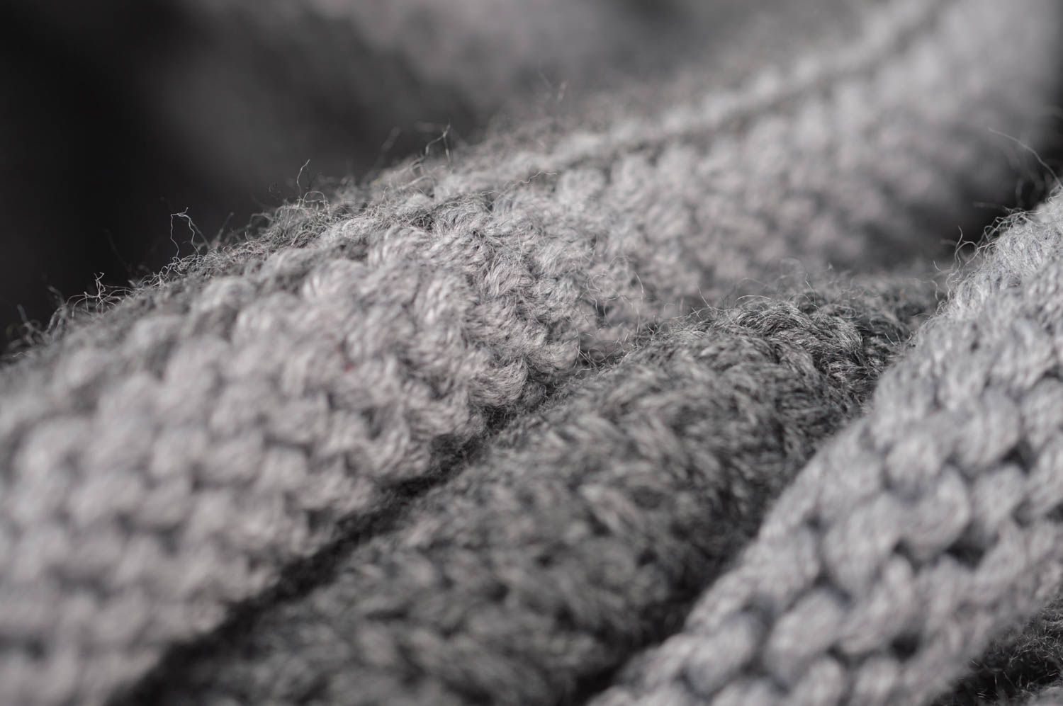 Loops Schal Schlauchtuch Baumwolle Loop gehäkelt Loop Tuch unisex grau stilvoll foto 4