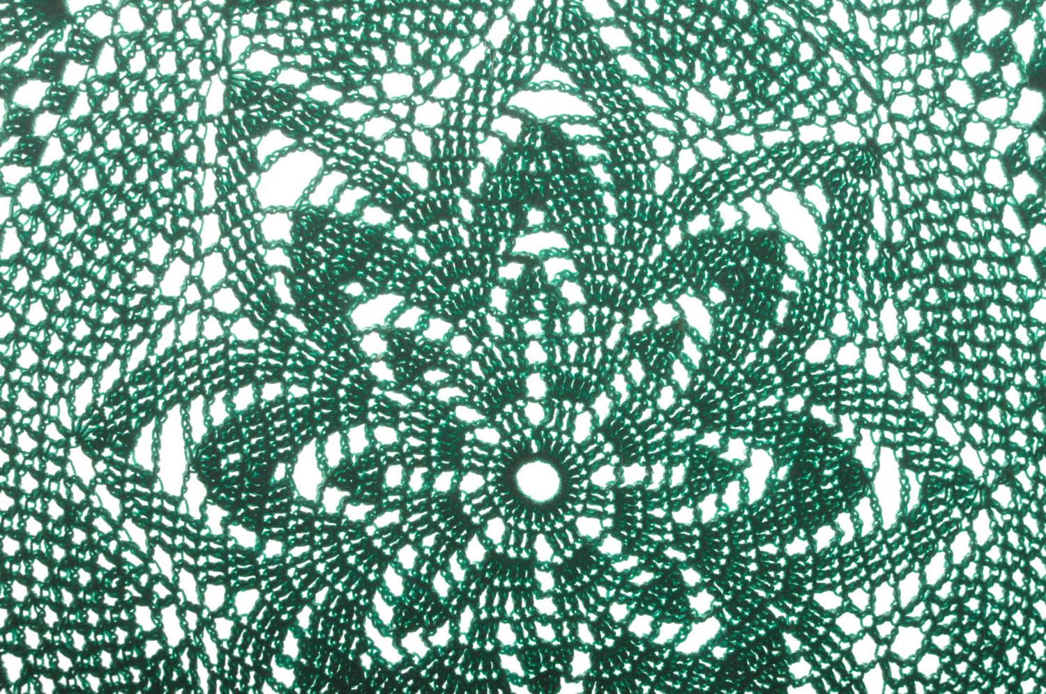 Handmade designer napkin openwork green napkin stylish interior textile photo 5