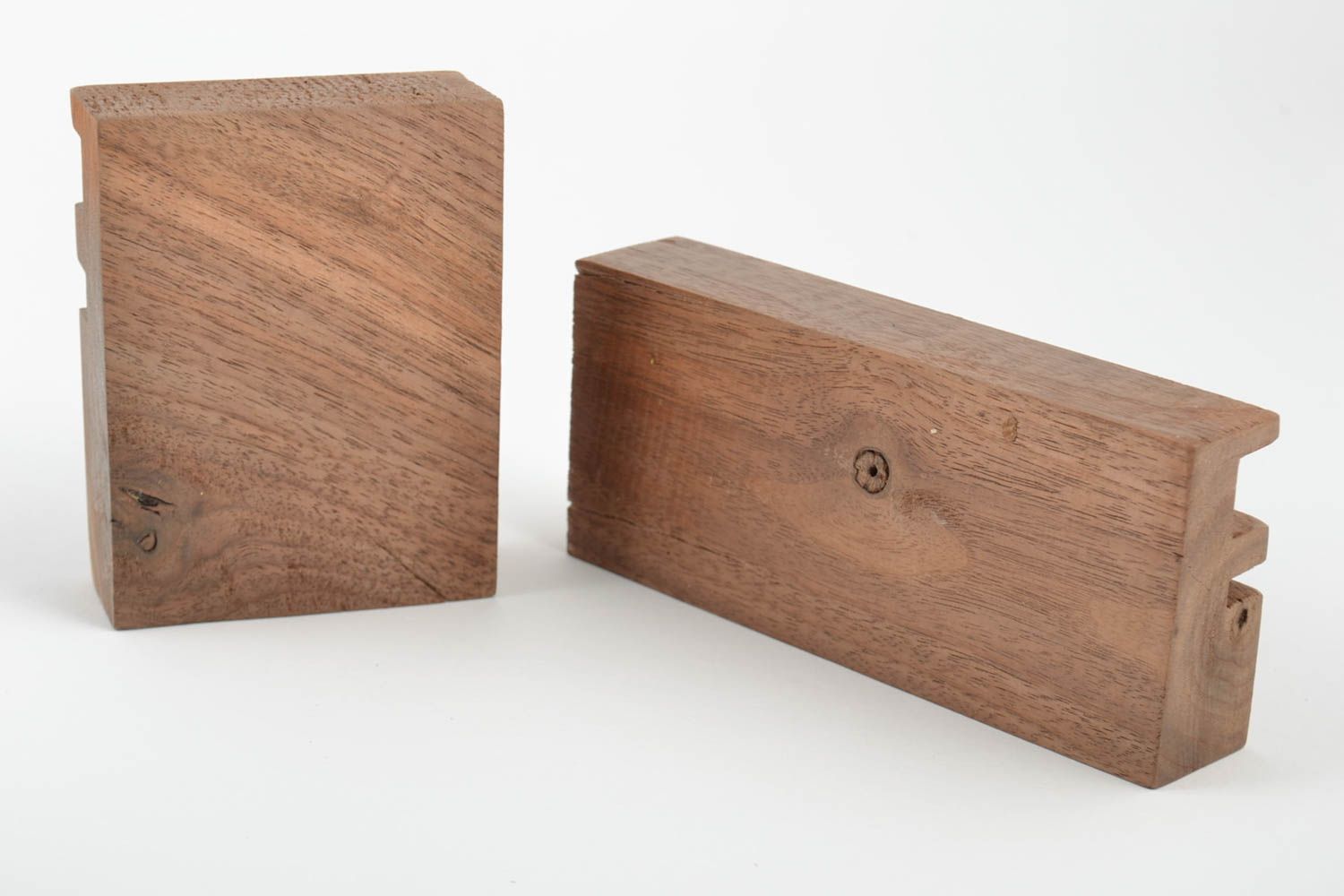 Оригинальный деревянный набор подставок для телефонов и планшетов из 2 изделий фото 4