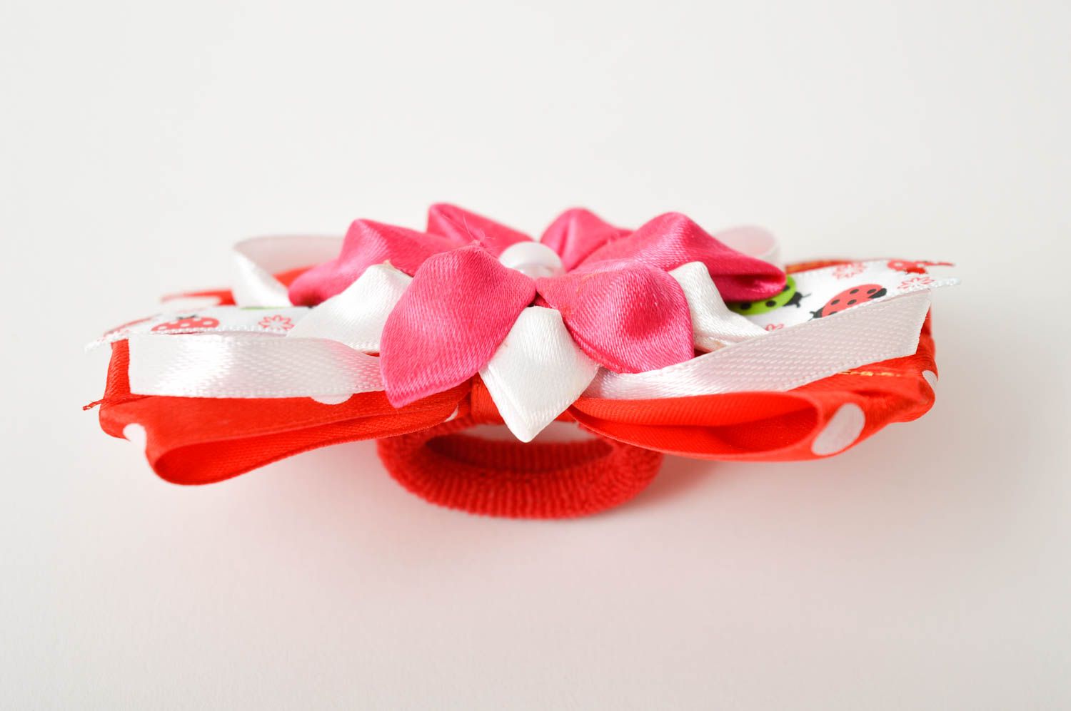 Haargummi für Mädchen handmade Deko Accessoire charmant Haargummi Blume foto 2