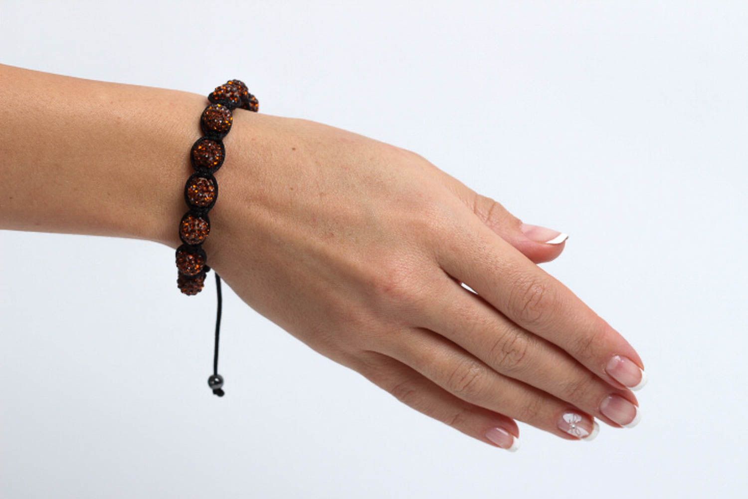 Браслет ручной работы браслет из гематита красивый браслет из бусин Лава фото 5