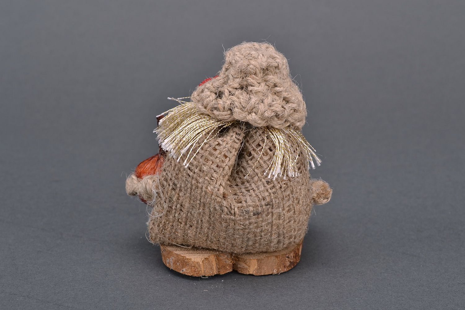 Charm made from flax sackcloth photo 2