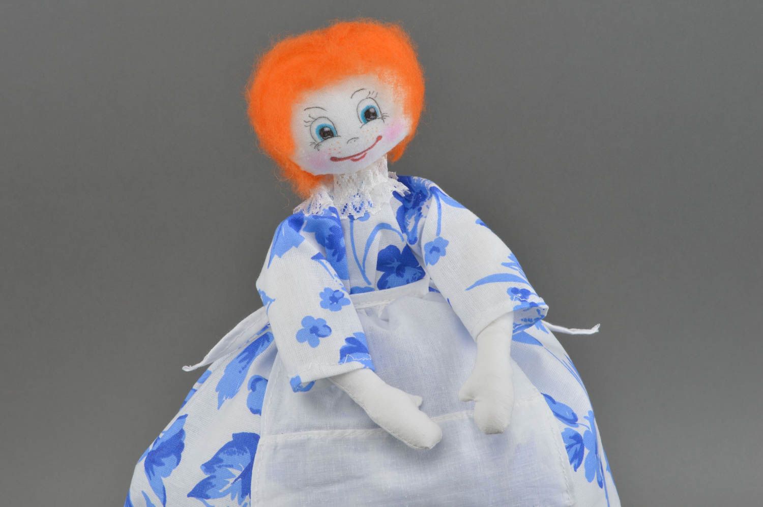 Кукла на чайник из ткани ручной работы авторская оригинальная терсмочехол фото 2