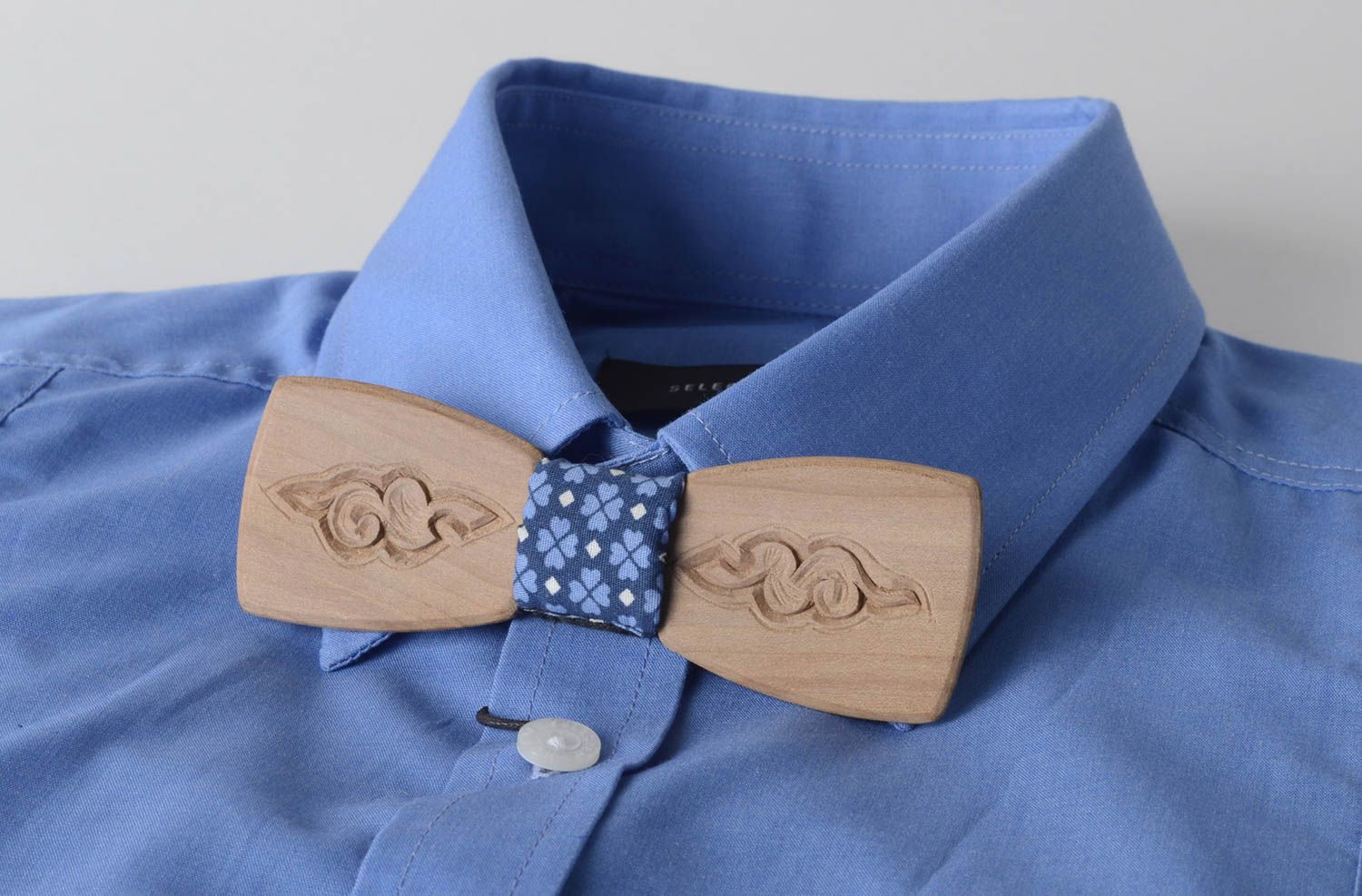 Corbata hecha a mano de madera accesorio de moda lujoso regalo original foto 5