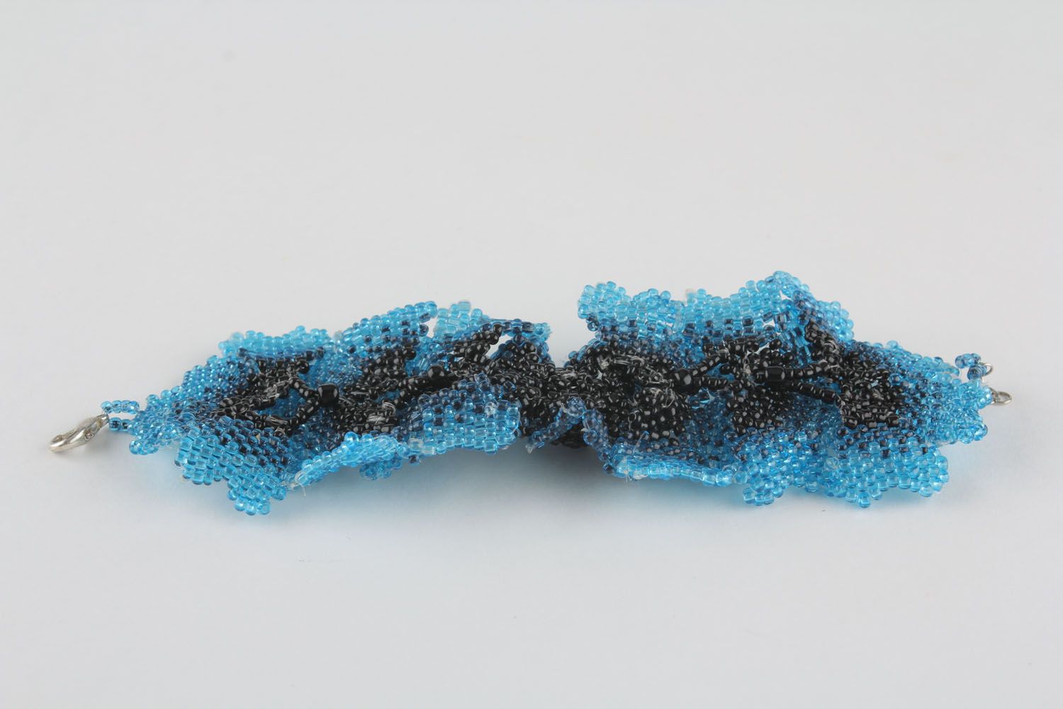 Pulsera original de abalorios de color azul foto 1