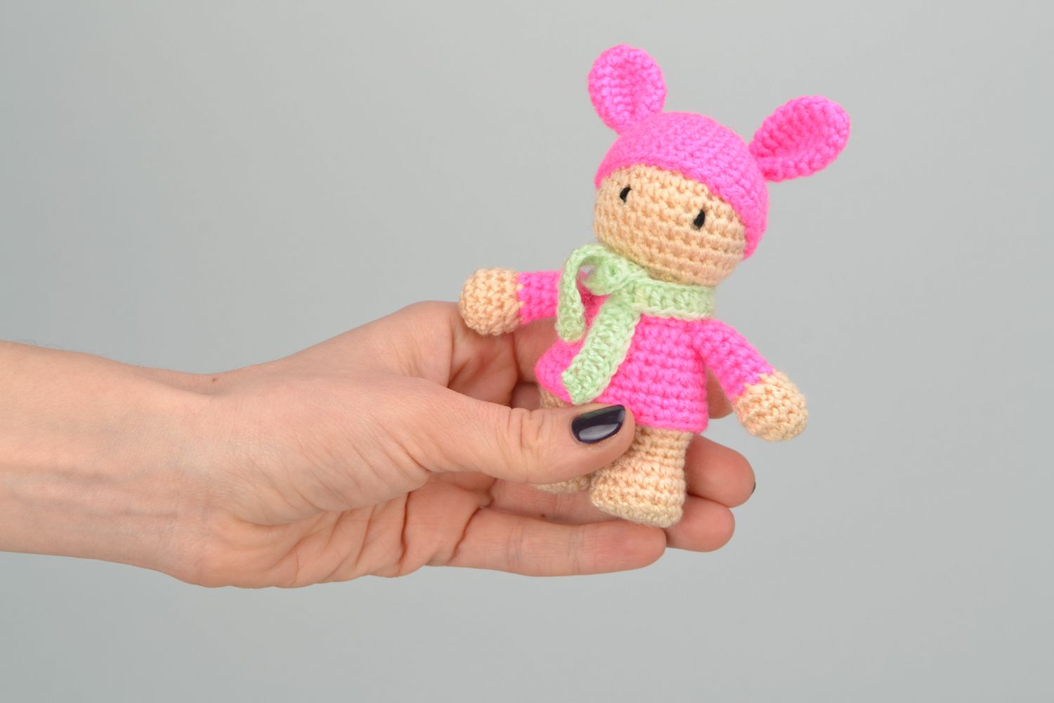 Soft crochet woolen toy doll photo 2