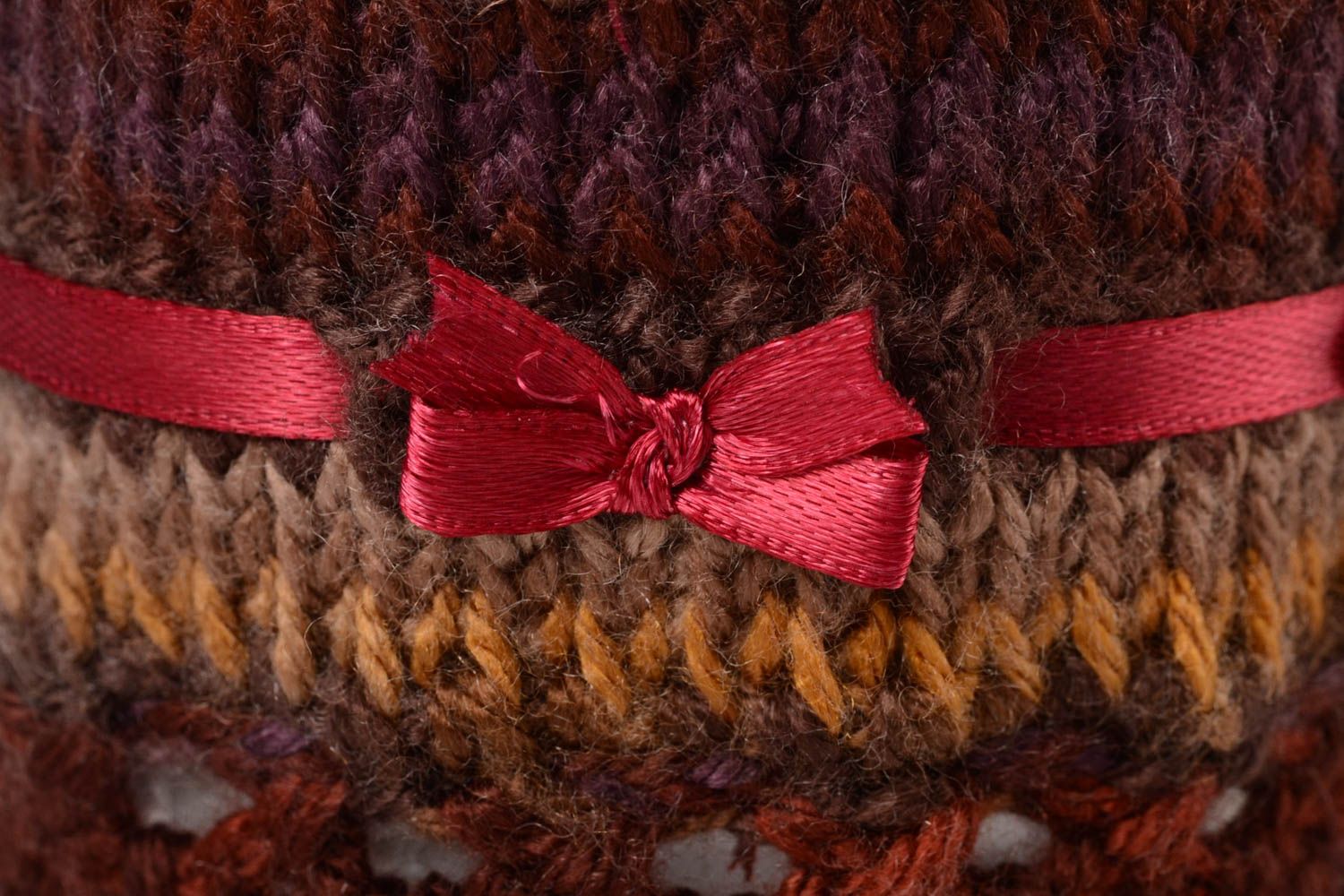 Couvre-tasse tricot fait main Pull pour mug cadeau original Noël crochet photo 4