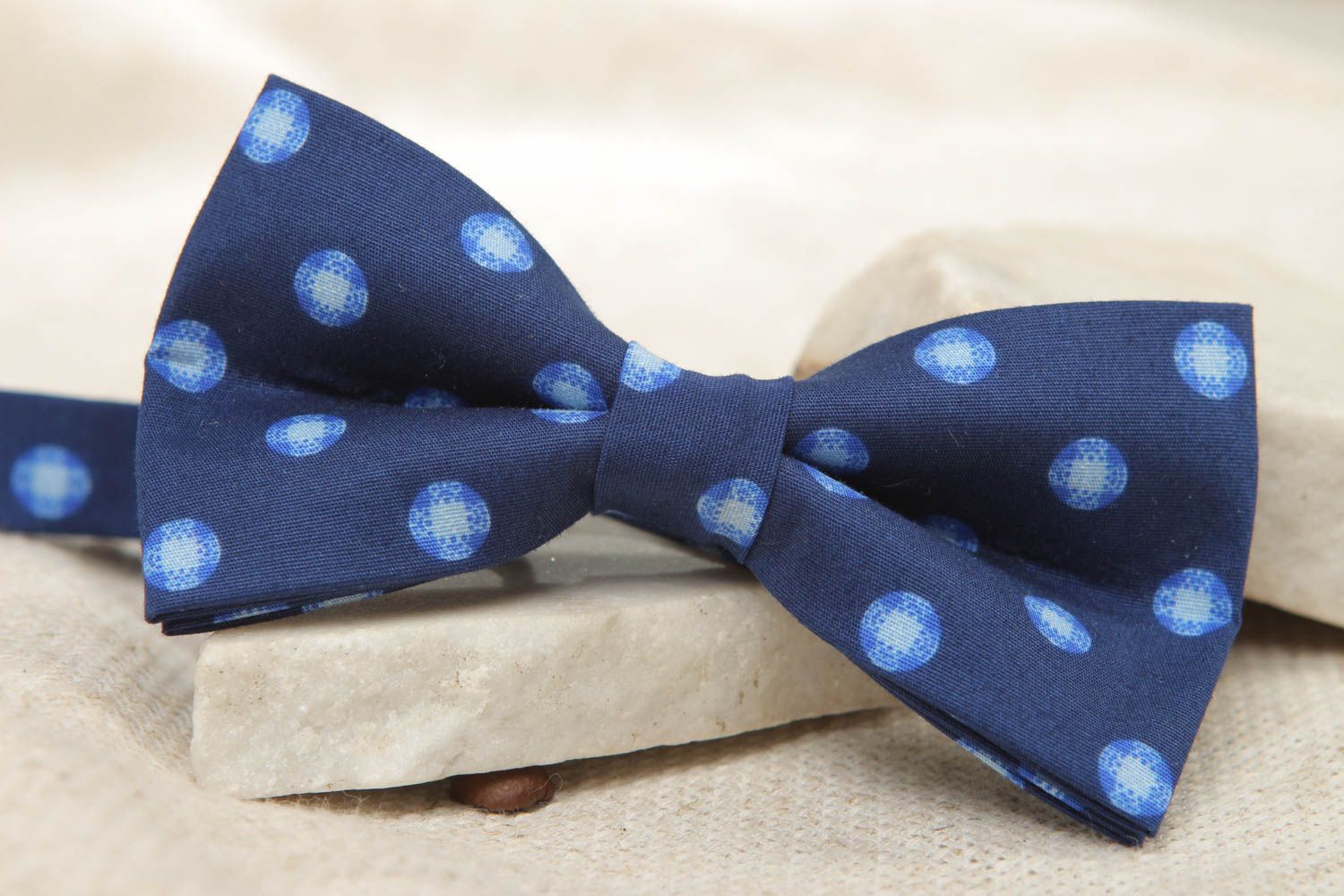 Beautiful blue bow tie for shirt photo 5