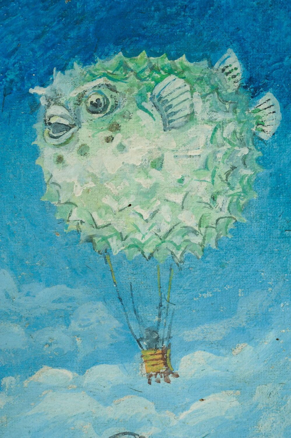 Картина акварелью Воздушный шар фото 3