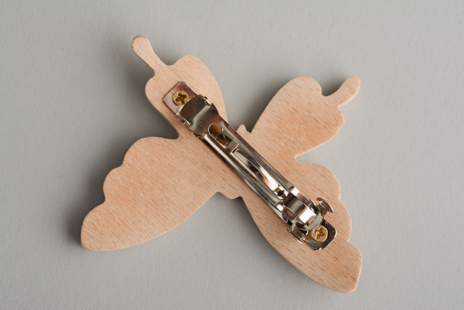 Plywood blank for hair clip Butterfly photo 2