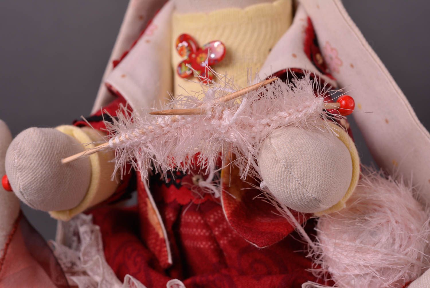 Игрушка заяц ручной работы авторская игрушка из хлопка стильный подарок фото 5