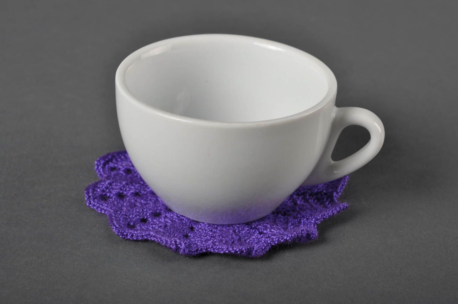 Handmade designer coaster stylish violet napkin beautiful home textile photo 2