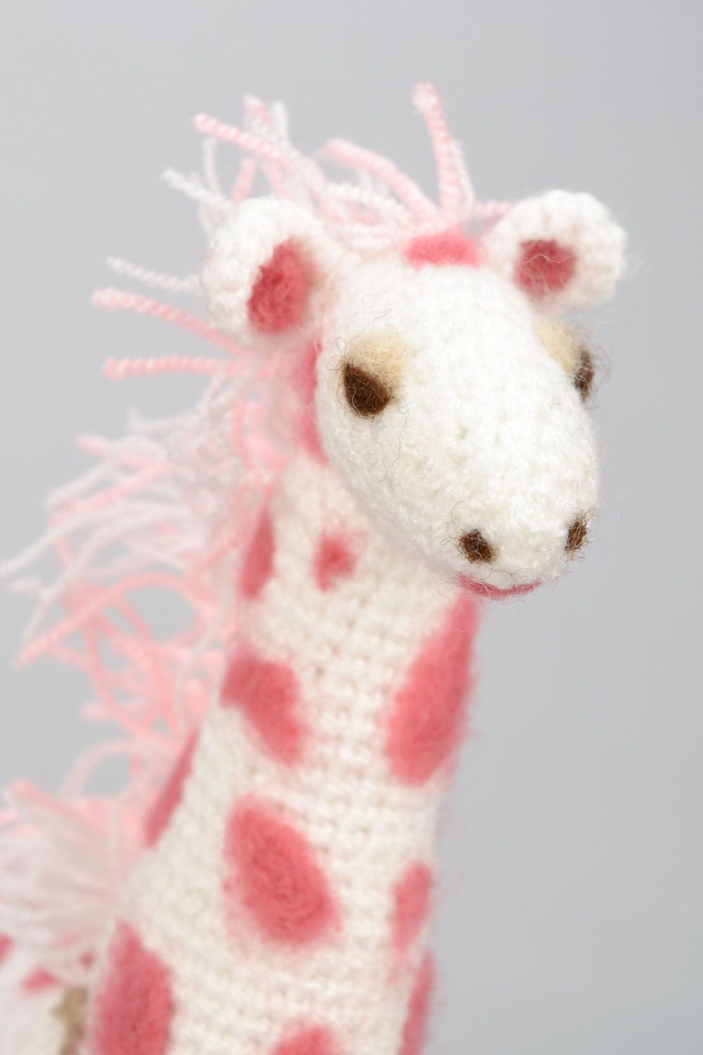 Peluche tricotée au crochet à la main girafe photo 4