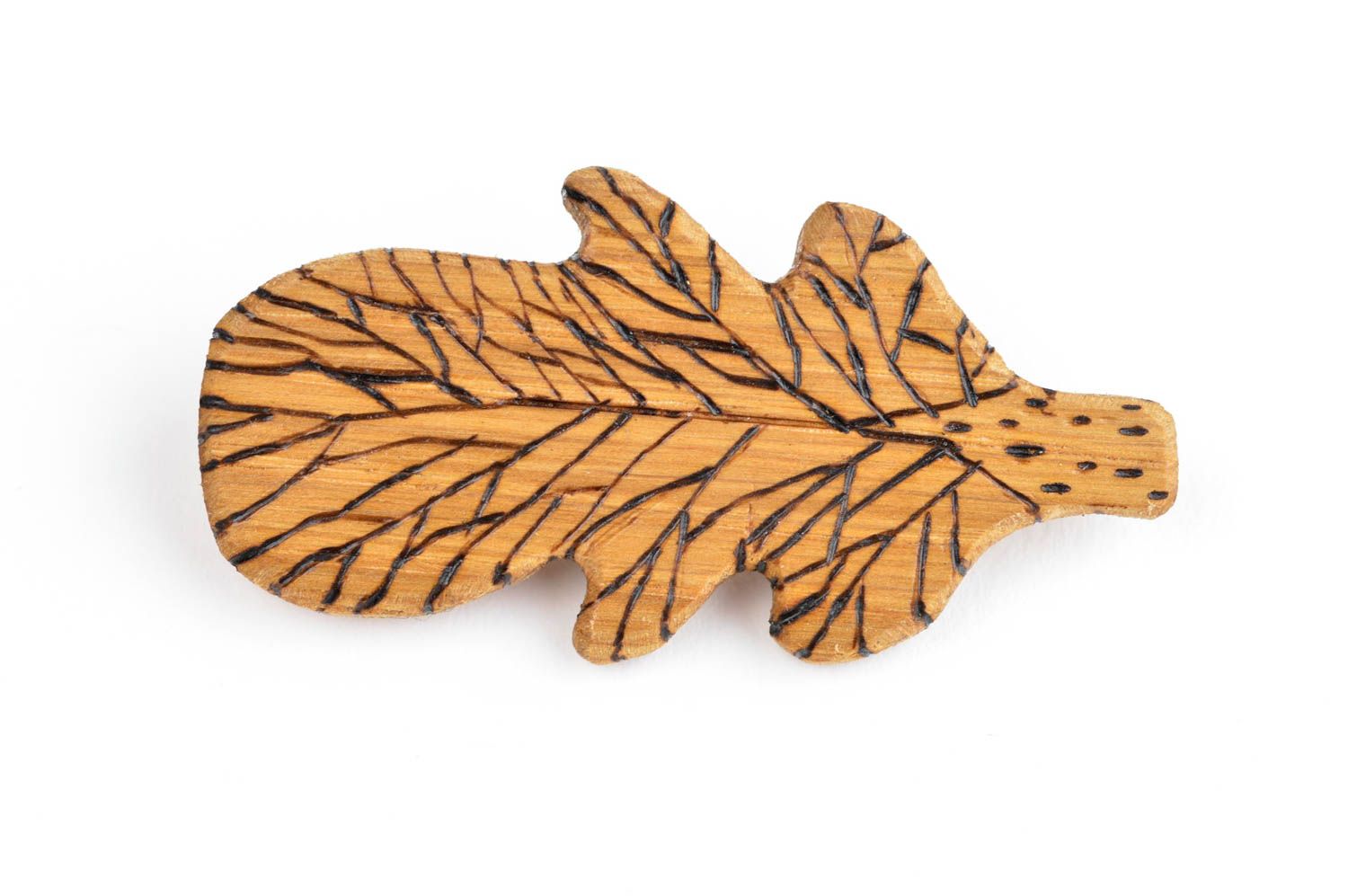 Beautiful handmade wooden brooch pin designer jewelry wood craft gifts for her photo 3